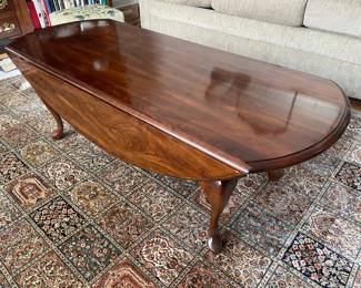 Wooden Coffee Table W/ Drop Down Sides