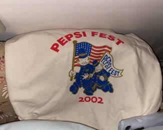 Large Pepsi-Cola Collection W/ Pillows, Hats, Bags, Glasses, Cups, Christmas Decor, Signs, Books, Etc.