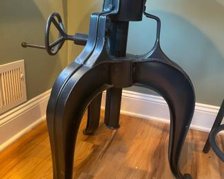 Cast Iron Wine Style Table W/ 1 Barstool