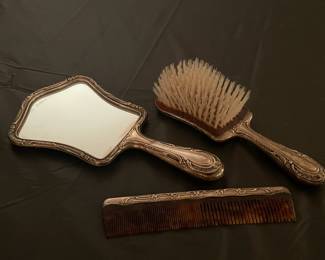 Sterling Silver Vanity Set