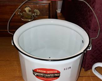 Vintage Snow White Diaper Pail