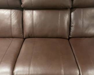 Large Movie Theater Style 3 Sectioned Couch W/ Reclining Seats & Multi Functions