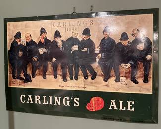 Original Vintage Carling's Ale Sign