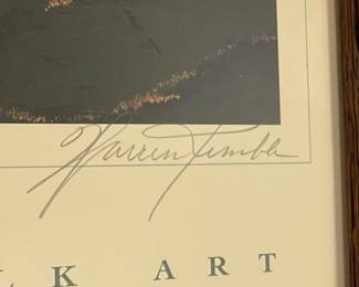 Framed & Signed Artwork By Warren Kimble