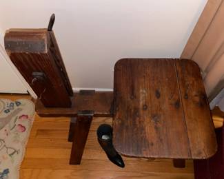 Antique Wooden Saddle Stool