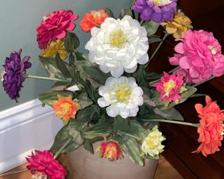 Floral Arrangement In Pottery Jug