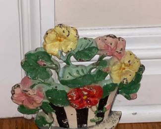 Floral Cast Iron Door Stop