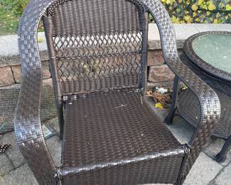 Outdoor Patio Set W/ 2 Chairs & 1 Table