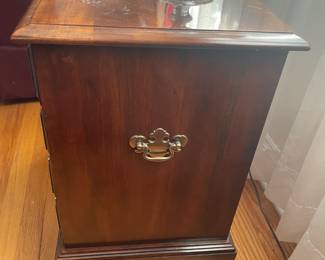 4 Drawer Wooden Cabinet W/ Brass Hardware