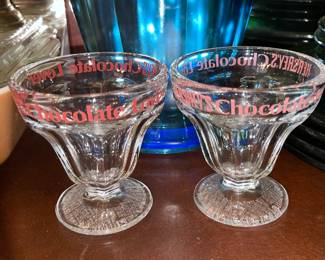 Vintage Hershey's Chocolate Sundae Glasses