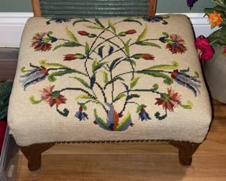 Needlepoint Foot Stool