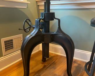 Cast Iron Wine Style Table W/ 1 Barstool