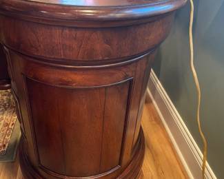 Round End Table W/ 4 Drawers (2 Available)