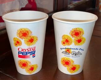 SUPER RARE Crystal Pepsi & The Meadowlands Fair @ Giants Stadium Paper Cups