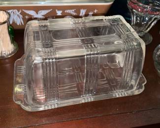Vintage Glass Butter Dish
