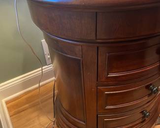 Round End Table W/ 4 Drawers (2 Available)