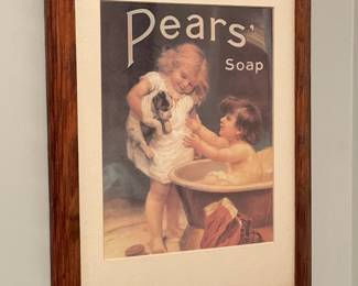 Framed Pears' Soap Ad