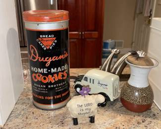 Vintage Dugan Cookie Tin & Car