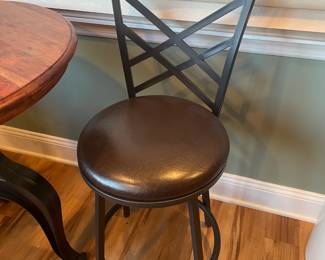 Cast Iron Wine Style Table W/ 1 Barstool