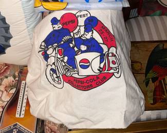 Large Pepsi-Cola Collection W/ Pillows, Hats, Bags, Glasses, Cups, Christmas Decor, Signs, Books, Etc.