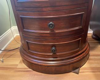 Round End Table W/ 4 Drawers (2 Available)