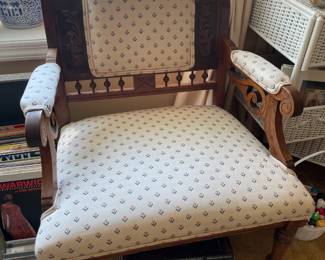 Antique Upholstered Arm Chair