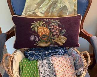 Linen Napkins & Needlepoint Pillow
