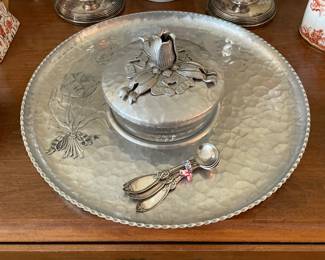 Hand Hammered Tray Set