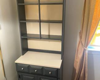 Country Blue Wooden Bookcase Unit