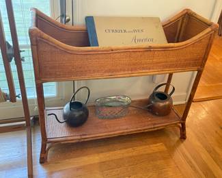 Vintage Bamboo & Rattan Planter