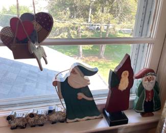 Handpainted Wooden Santas