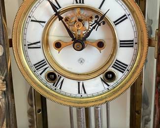 Antique Case Clock W/ Key (WORKING!)
