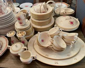 "Rhodora" Rose Patterned China Set By Lenox