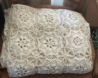 HUGE Handmade Lace Tablecloth