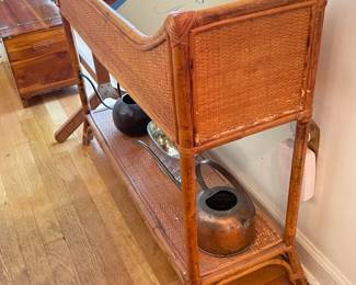 Vintage Bamboo & Rattan Planter