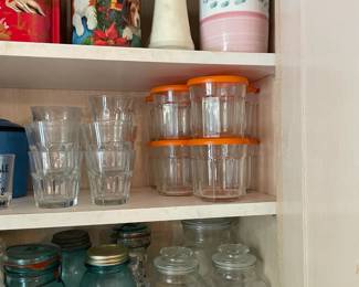 Assorted Kitchen Contents (Bakeware, China, Glassware, Etc.)