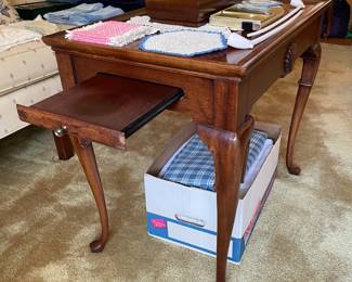 Wooden Accent End Table W/ Pull Out Sides