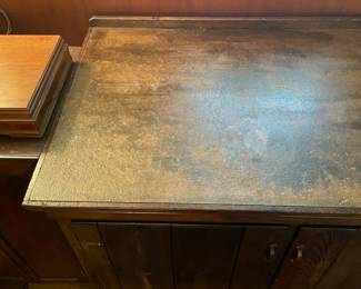 Antique Country Wooden Cabinet W/ 2 Doors