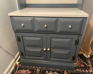 Country Blue Wooden Bookcase Unit