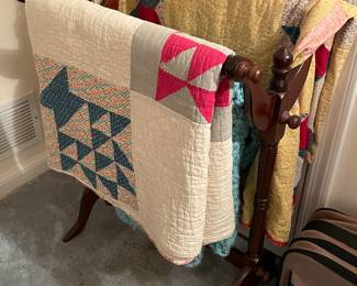 Quilt Rack W/ BEAUTIFUL Handmade Quilts