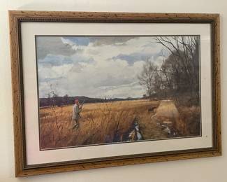Framed Hunting Scene