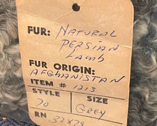 Vintage Natural Persian Lamb Hat From Afghanistan