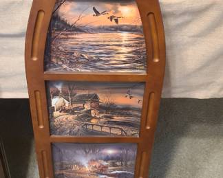 Teddy Redlin Woodland canoe plate boat, each plate is limited edition, numbered