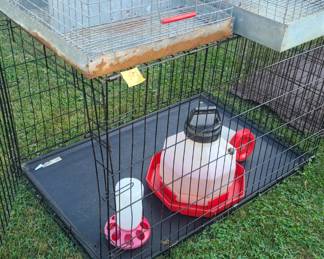 dog cage, small animal cages lot