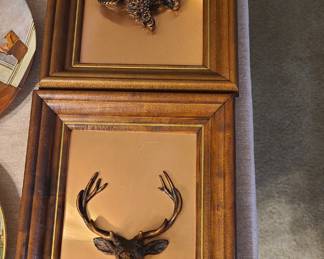 3D Coppercraft eagle, deer framed pictures