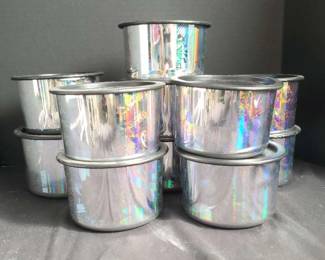 Never Used 11 Piece Tupperware One Touch Holographic Set