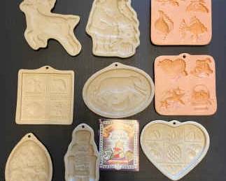 Brown Bag Pampered Chef Cotton Press Ceramic Molds For Cookies Or Crafts