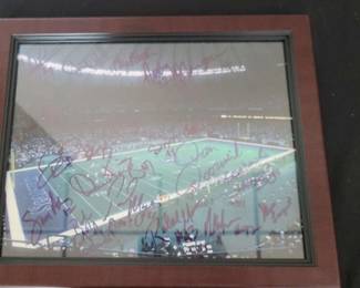 Seattle Seahawks Players Signed Stadium Framed Photo