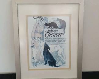 Framed Clinique Cheron Print By ThophileAlexandre Steinlen