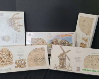 UGEARS Mechanical Models Theater Flower Tower Windmill VExpress Steam Train